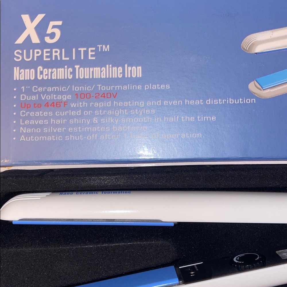 X5 Superlite Nano Ceramic Tourmaline Hair Straightner - Picture 3 of 3